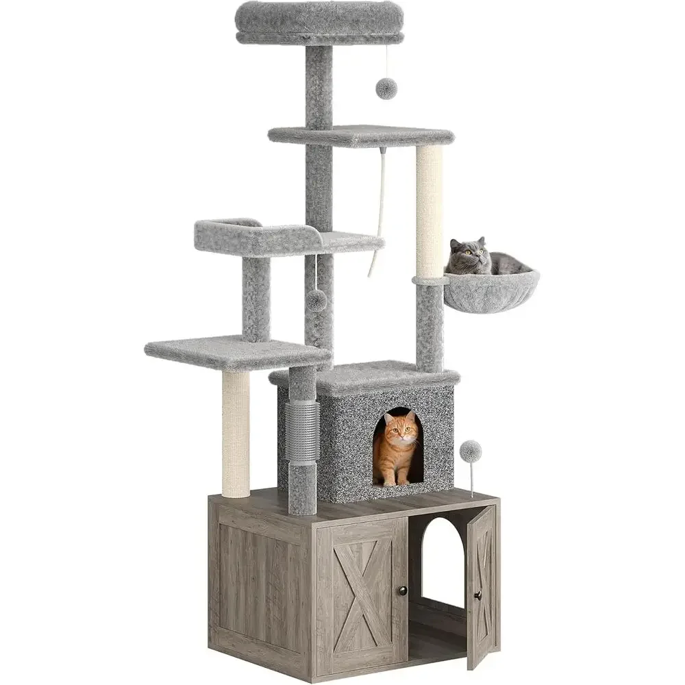Cat Scratching Post - Rumah Kucing Bertingkat Besar dengan Kotak