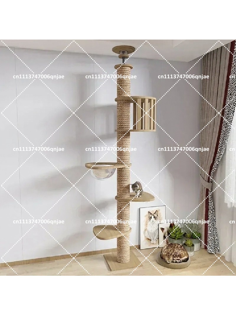 Cat Scratching Post - Rumah Pohon Kucing Kayu Dalam Ruangan,
