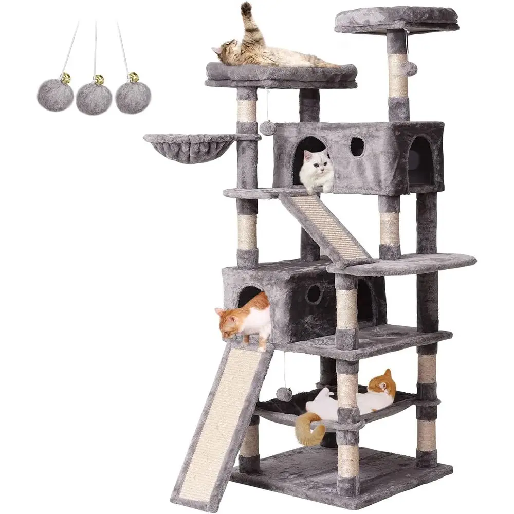 Cat Scratching Post - Pohon Kucing Multi-Level 70.1 dengan Tiang