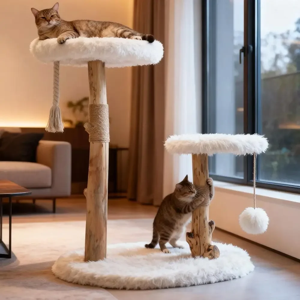 Cat Scratching Post - Menara Pohon Kucing Indoor dengan Cabang