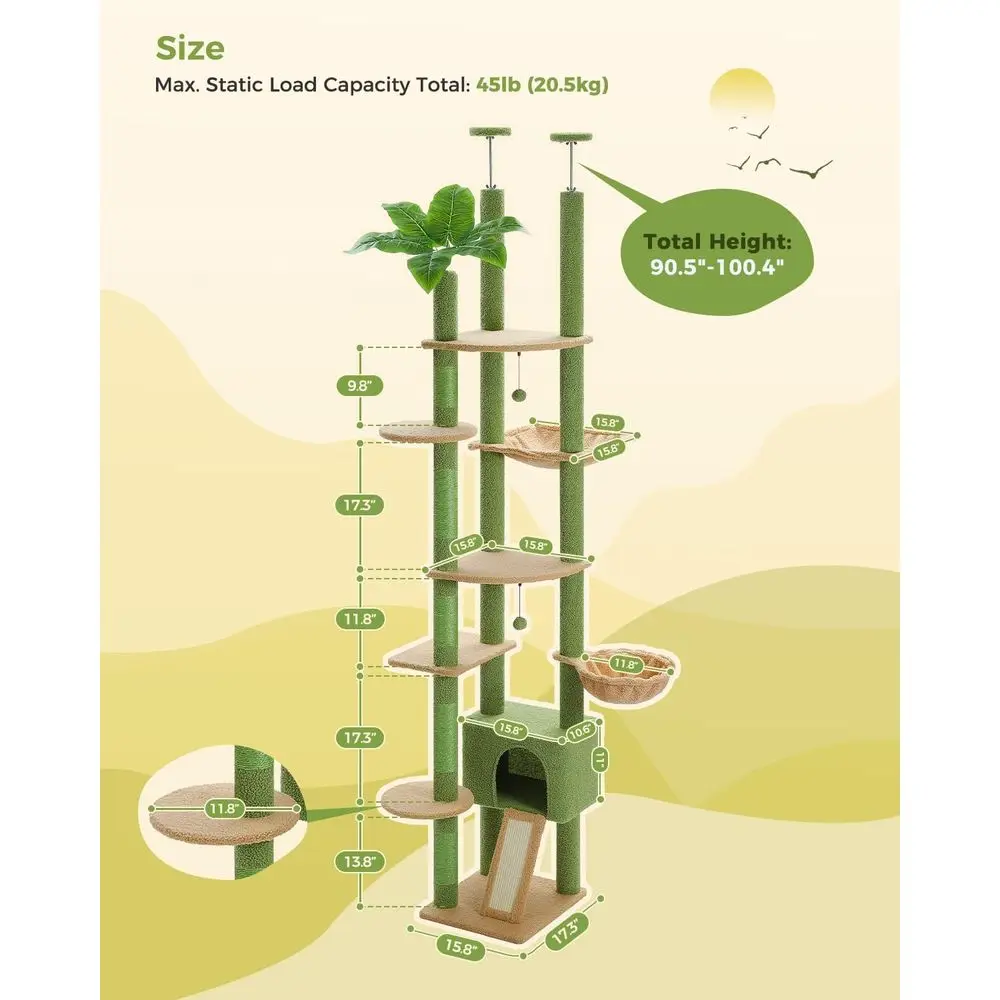 Menara Pohon Kucing Tinggi yan - Cat Scratching Post ulasan dan harga