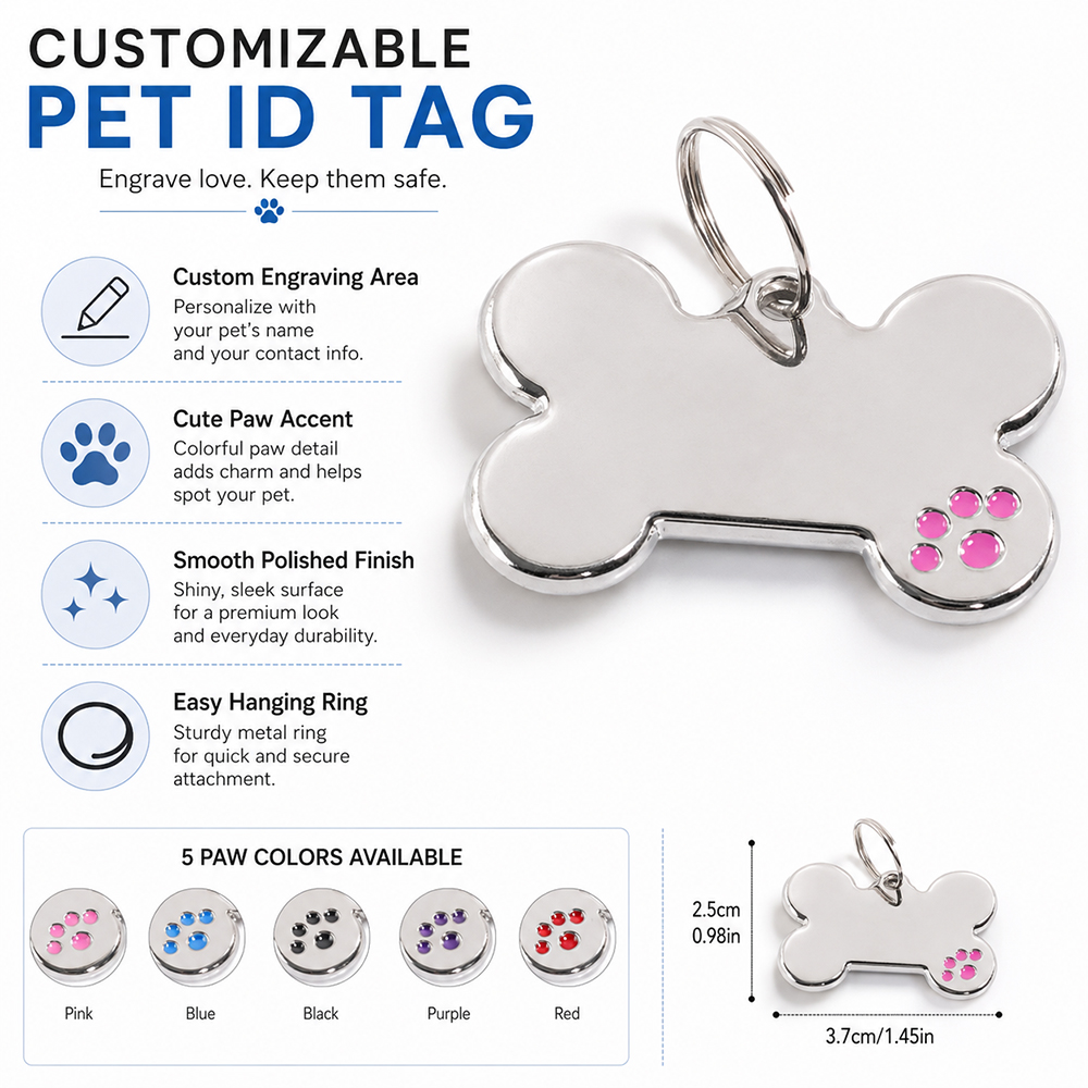 Tag Anjing Bentuk Tulang denga - Pet Supplies Us ulasan dan harga