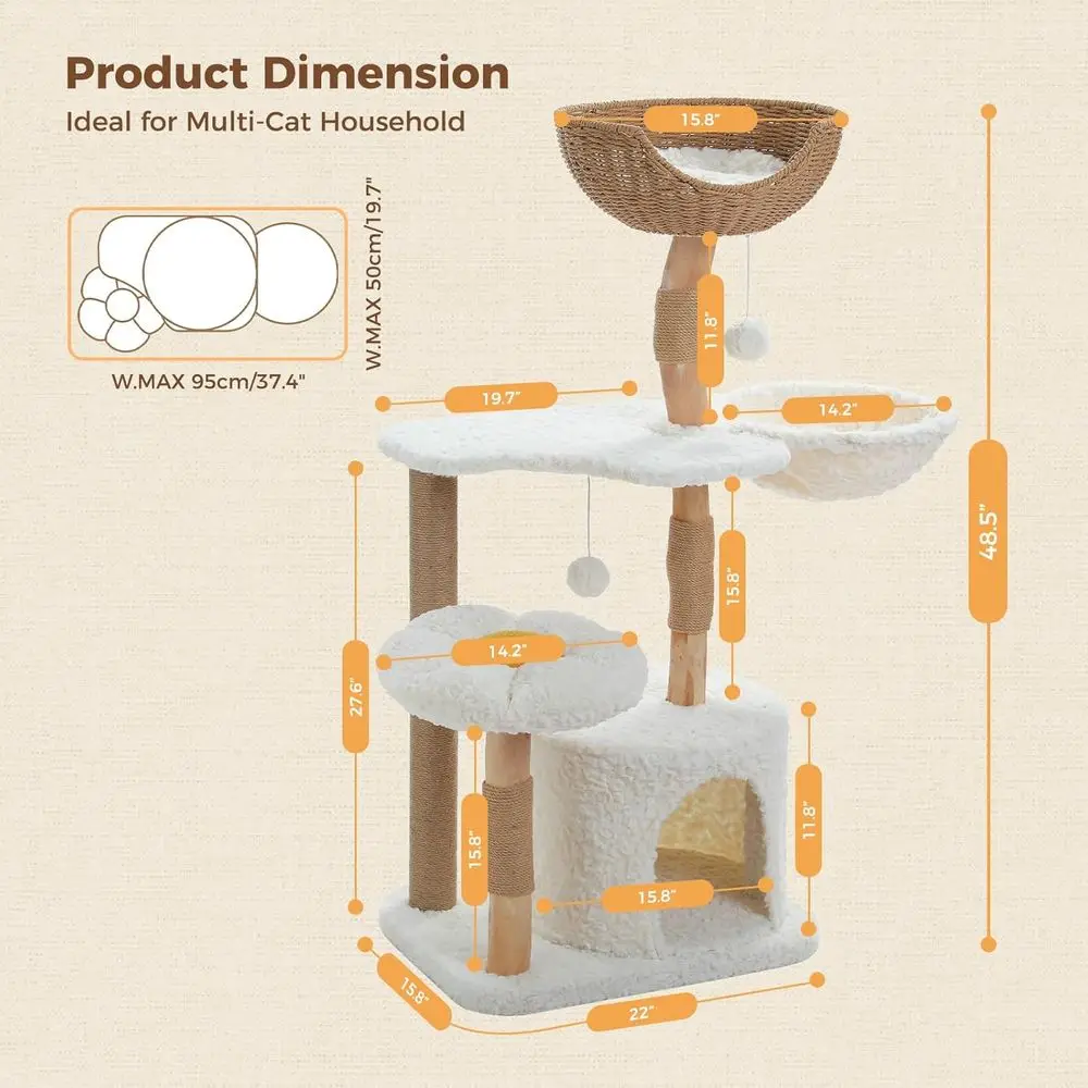 Menara Kucing Kayu Solid Besar - Cat Scratching Post ulasan dan harga