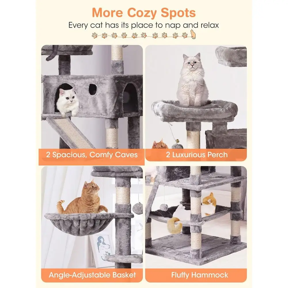 Pohon Kucing Multi-Level 70.1  - Cat Scratching Post ulasan dan harga