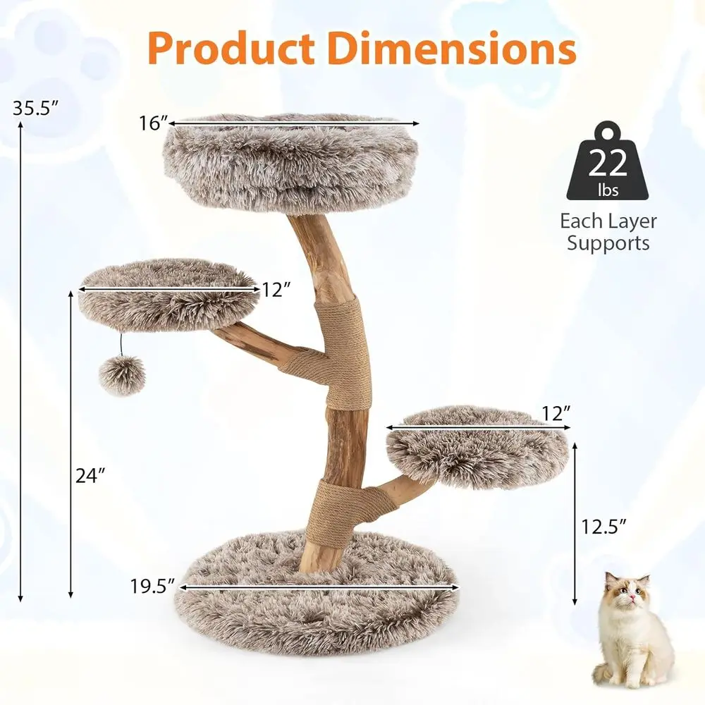 Menara Kucing Kayu Multi-Tingk - Cat Scratching Post ulasan dan harga