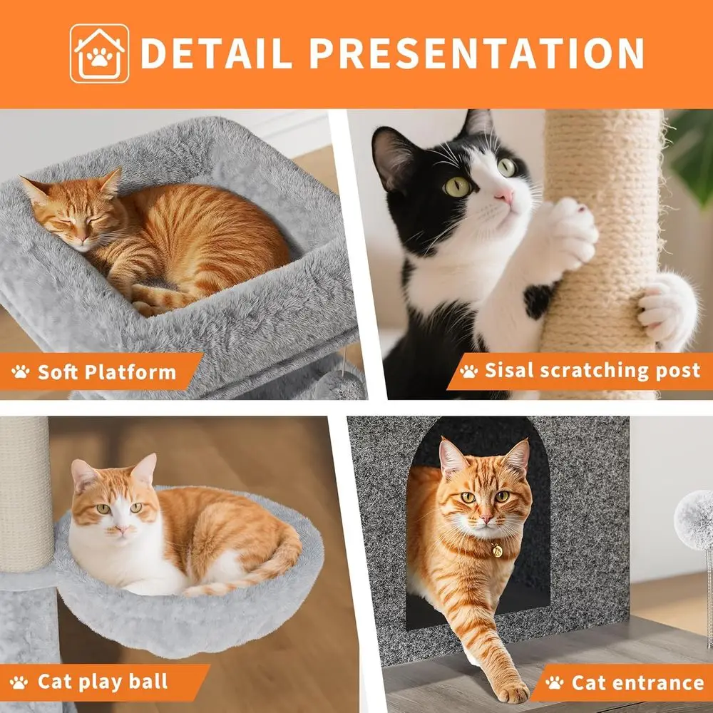 Rumah Kucing Multi-Level Besar - Cat Scratching Post ulasan dan harga
