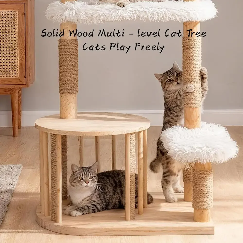 Menara Kucing Kayu Alami denga - Cat Scratching Post ulasan dan harga