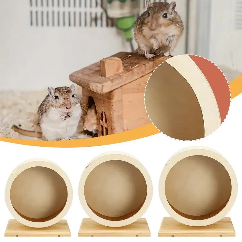 Roda Latihan Hamster Kayu Tanp - Hamster Cage Wheel ulasan dan harga