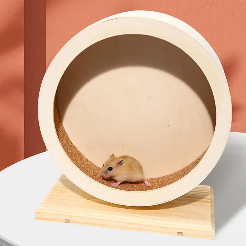 Roda Latihan Hamster Kayu Tanp - Hamster Cage Wheel ulasan dan harga