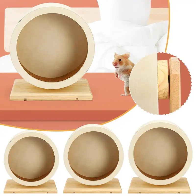 Roda Latihan Hamster Kayu Tanp - Hamster Cage Wheel ulasan dan harga