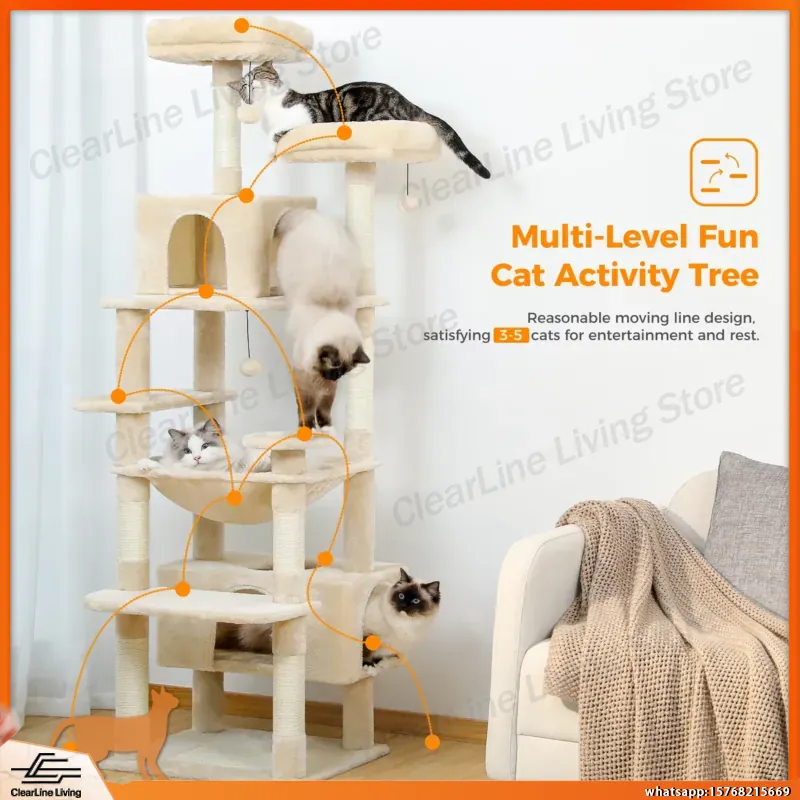 Menara Pohon Kucing Besar untu - Cat Scratching Post ulasan dan harga